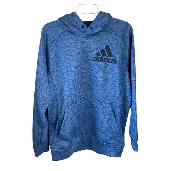 ADIDAS Men's Sweatshirt Size M Blue Hoodie - Picture 1 of 16